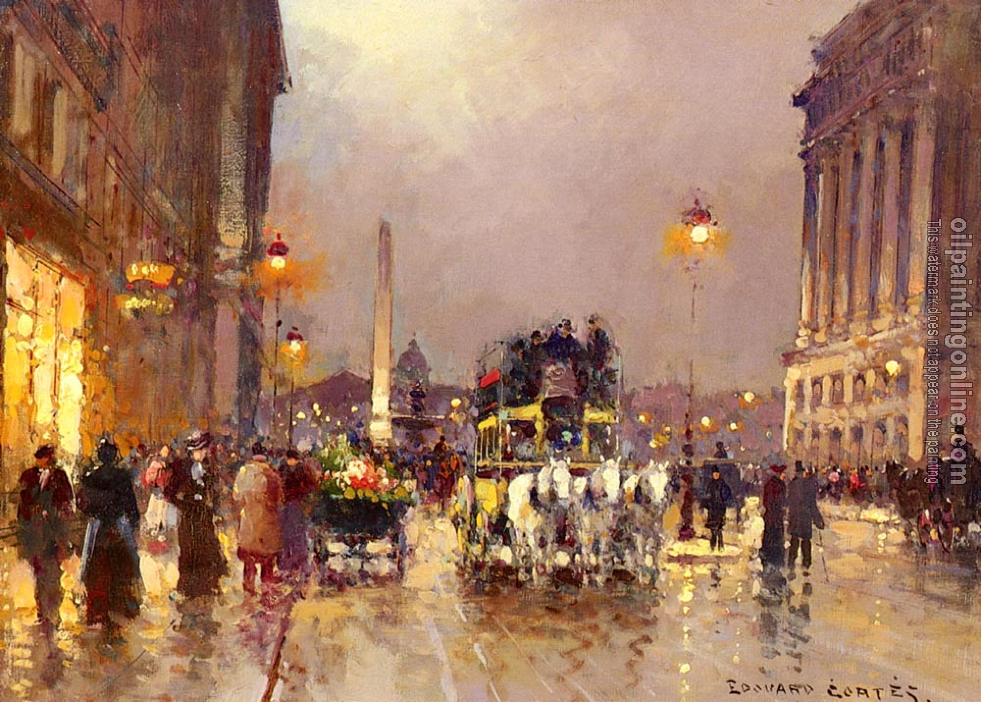 Edouard Cortes - La Place De La Concorde, Le Soir